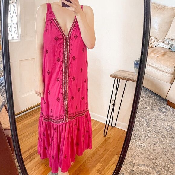 Free People Nomadic Dreams Embroidered Midi Dress - Picture 4 of 10